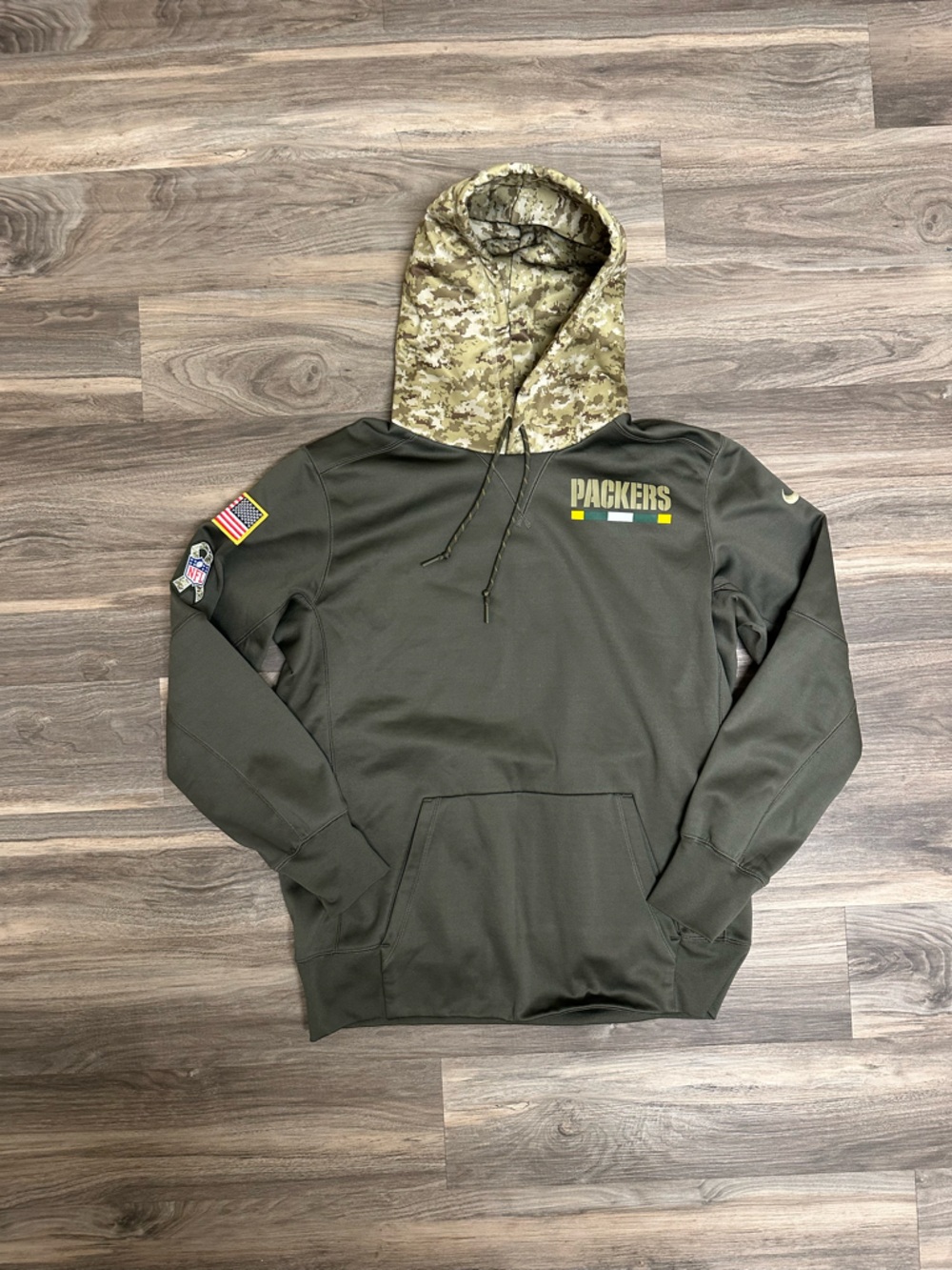 Nike NFL On Field Apparel Green Bay Packers Salute to Service Hoodie